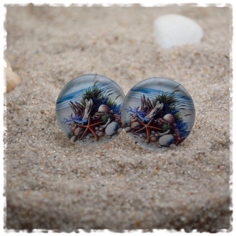 Ohrringe Strand mit Meer und Seestern - Jackelina