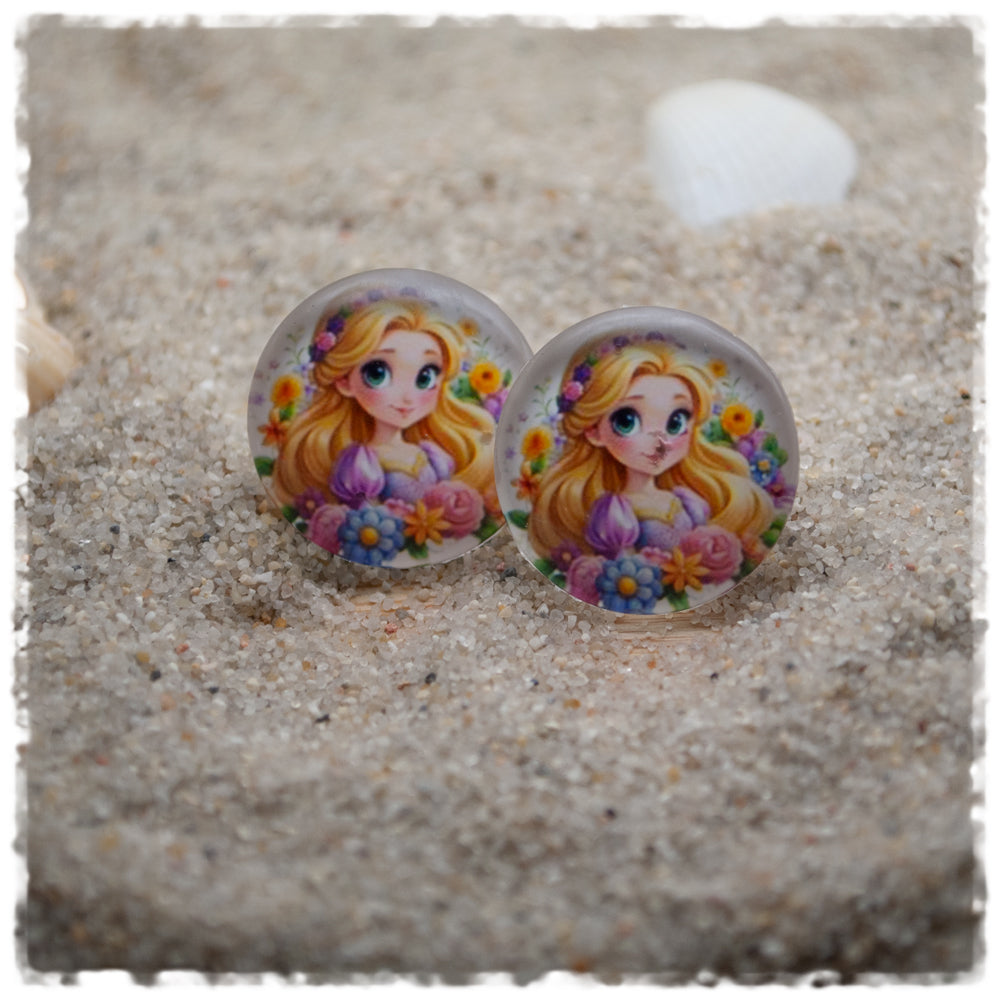 Ohrringe in 20 mm Prinzessin mit blonden Haaren