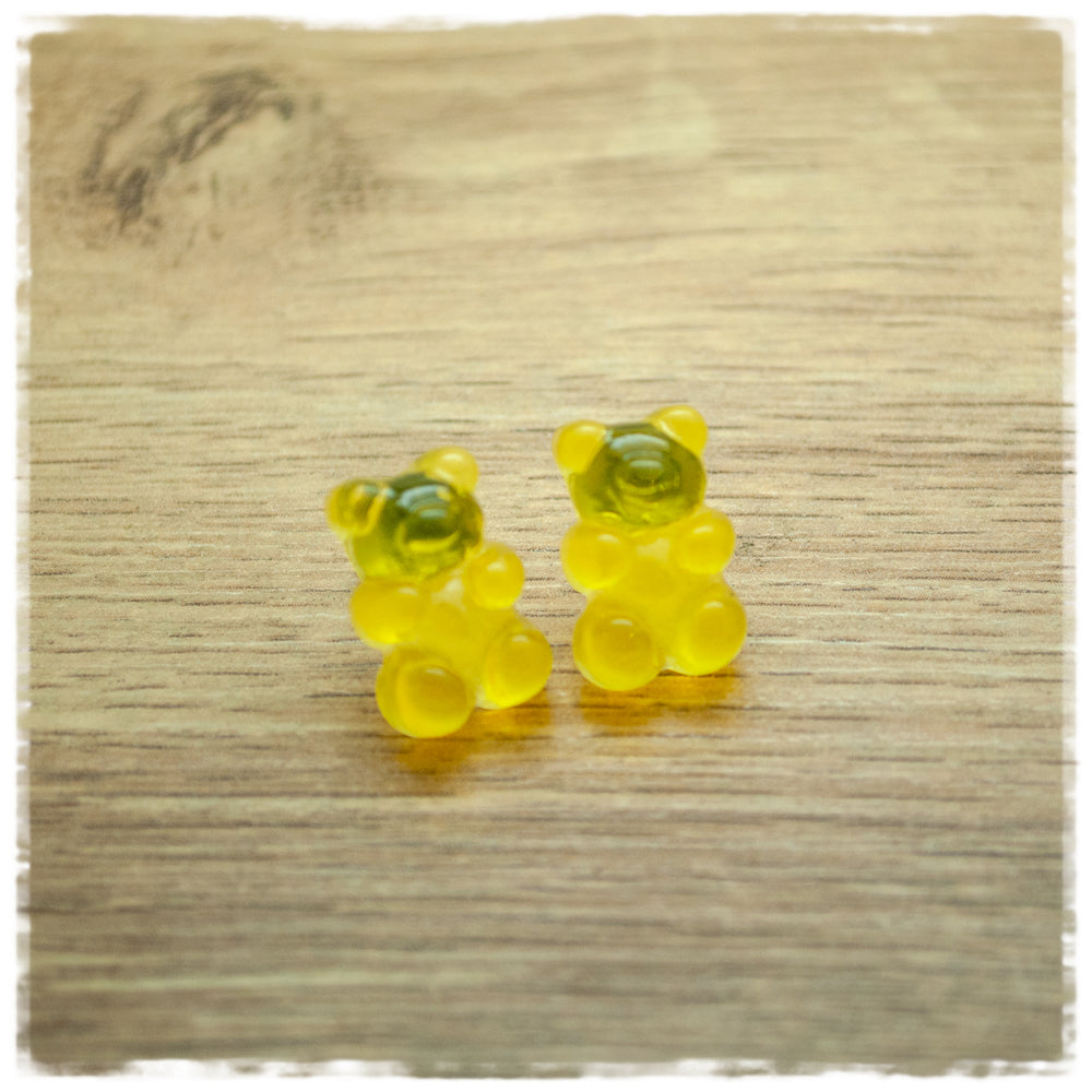 Ohrringe 12 mm Gummibärchen gelb