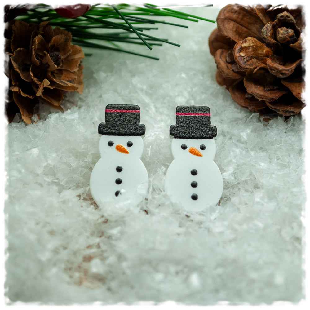 Ohrringe in 18 mm Schneemann