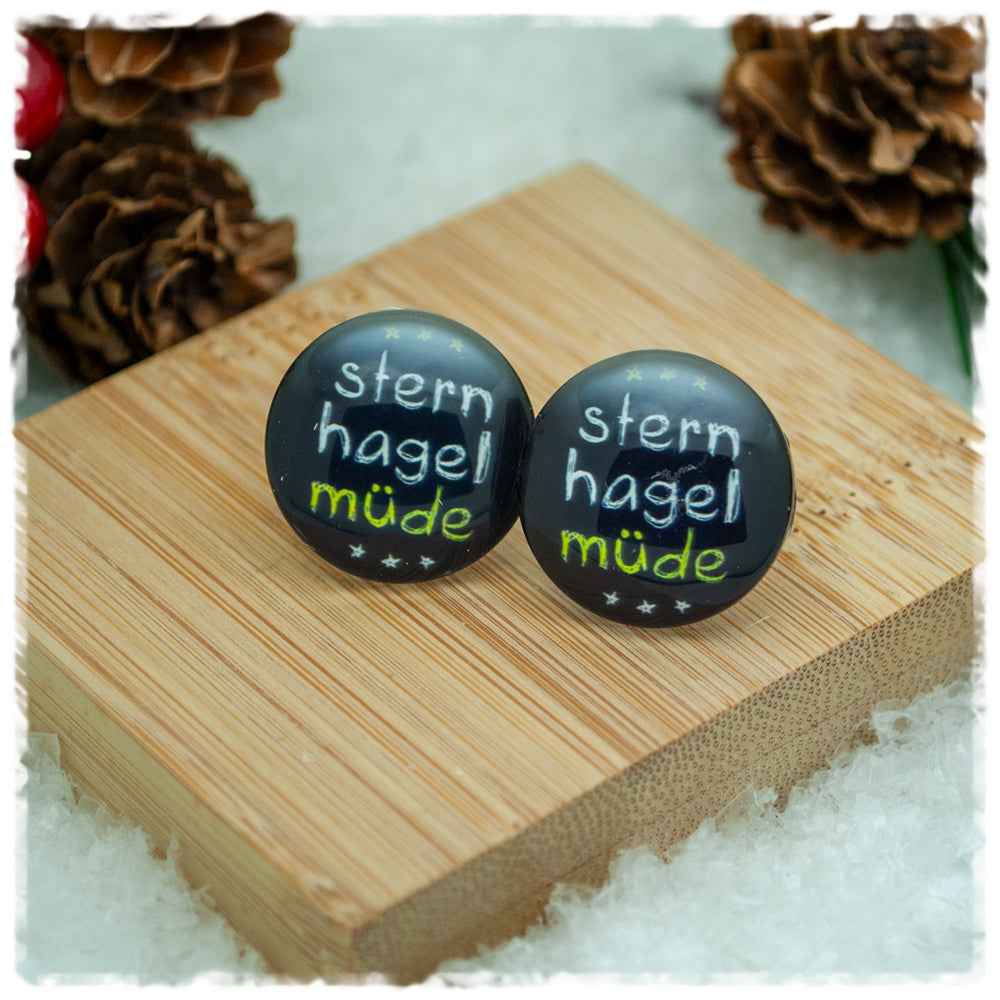 Ohrringe stern hagel müde