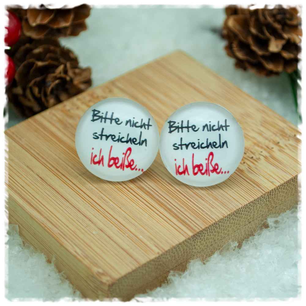 Ohrringe Bitte nicht streicheln ich beiße...
