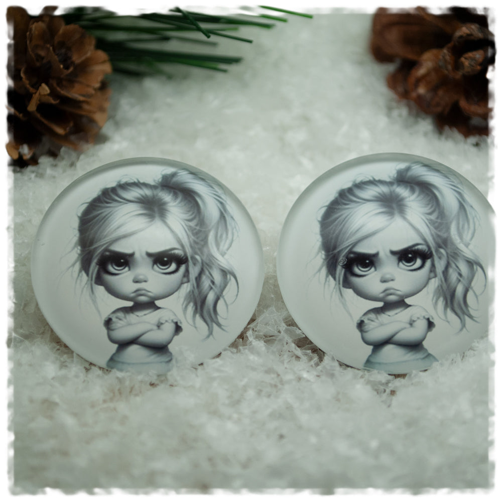 Ohrringe in 30 mm gimmiges Mädchen 925er Silber