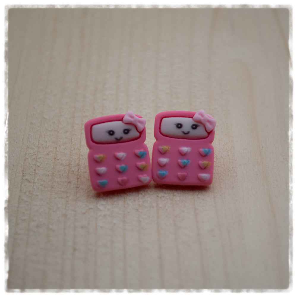Ohrringe in 18 mm rosa Taschenrechner