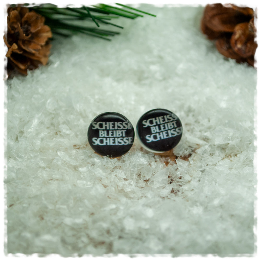 Ohrringe in 12 mm SCHEISSE BLEIBT SCHEISSE (B-WARE)