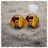 Ohrringe gelb mit Pinup Girl - Jackelina