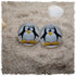 Ohrringe weiß mit Pinguin - Jackelina