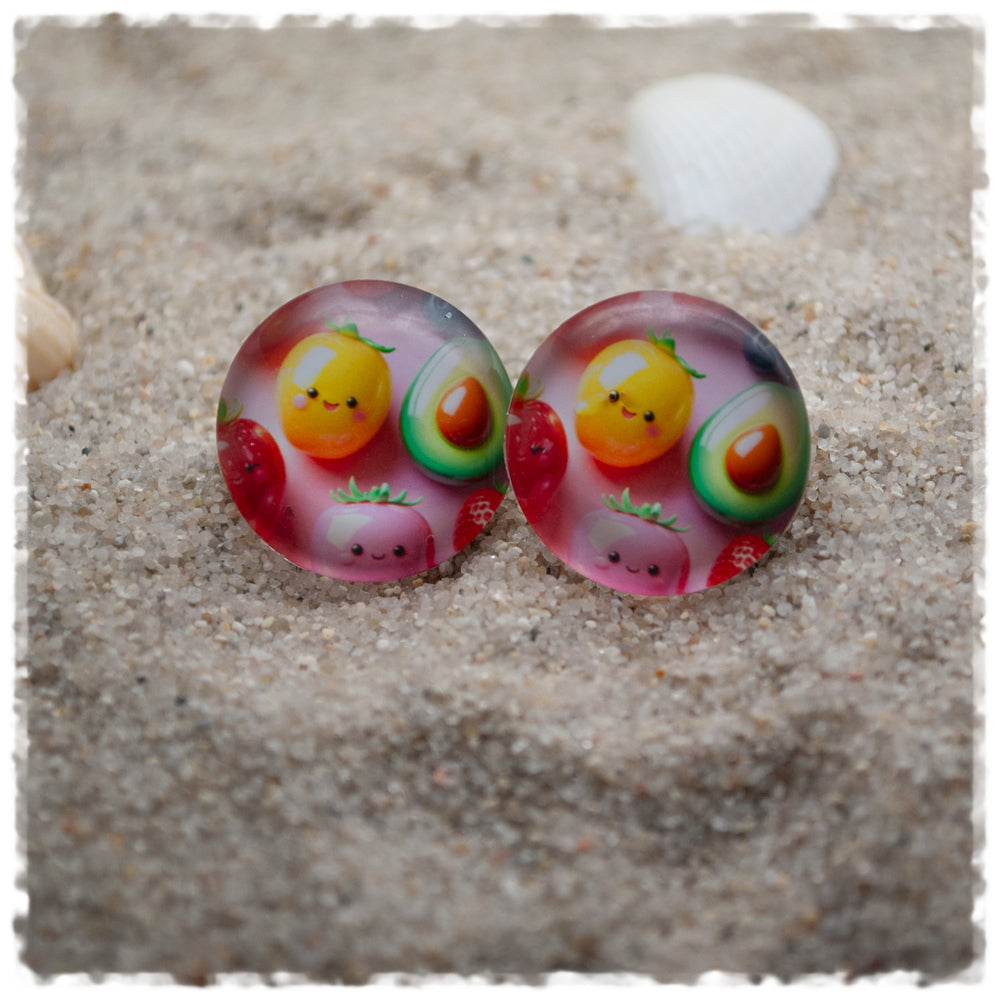 Ohrringe rosa mit kleinen Früchtchen - Jackelina