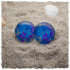 Ohrringe mit Muster in blau, lila und gelb - Jackelina