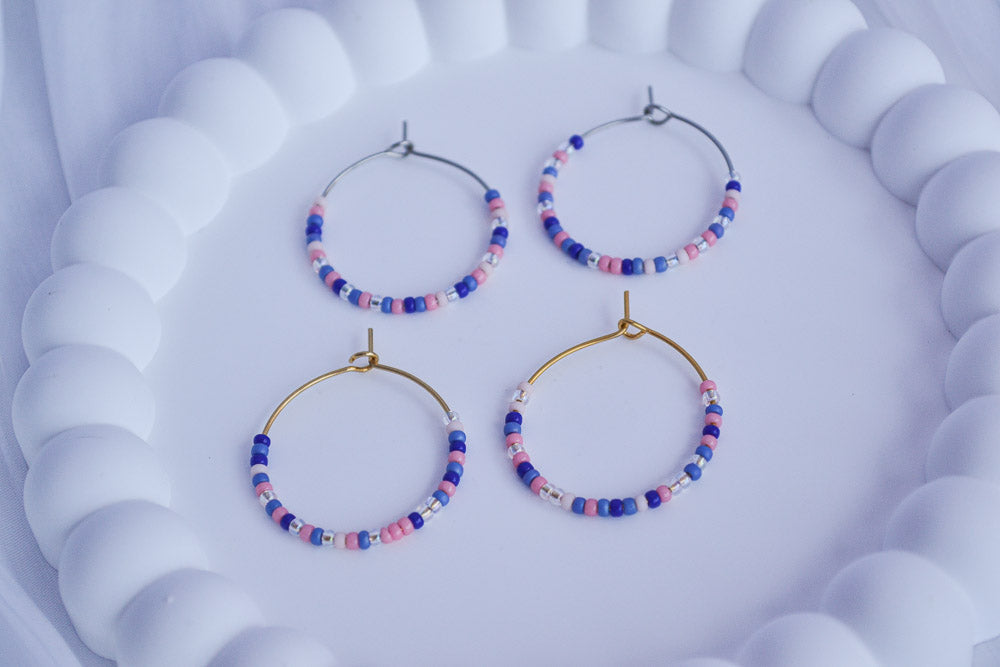 Creolen mit Perlen - Coastal Summer