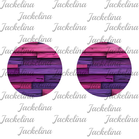 Ohrringe violettes Holzdekor