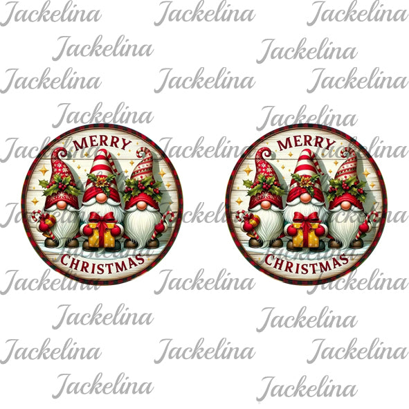 Ohrringe Merry Christmas mit 3 Wichteln