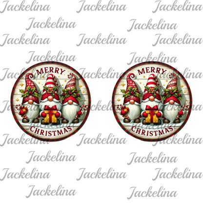Ohrringe Merry Christmas mit 3 Wichteln