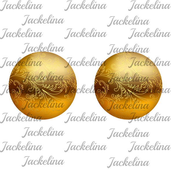 Ohrringe golden mit goldenen Ornamenten