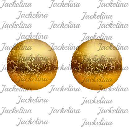 Ohrringe golden mit goldenen Ornamenten