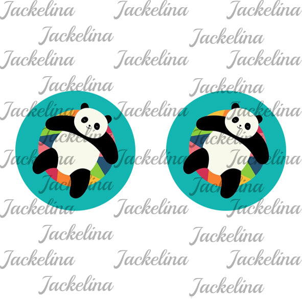 Ohrringe türkis mit Panda