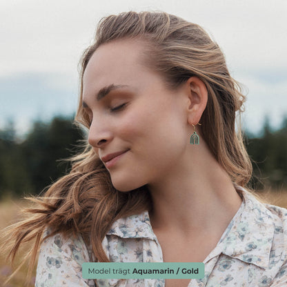 Ohrringe / Ohrhänger aus Holz | Rainbow