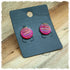 Ohrringe in 12 mm pink mit Glitzerstreifen