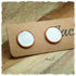 Lederohrstecker in 16 mm weiß mit roségoldfarbener Fassung