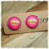 Ohrringe in 18 mm pink mit Hex Hex und Sternen