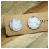 Ohrringe in 18 mm mit pastellfarbenem Marmormuster