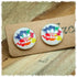 Ohrringe in 20 mm mit Adidas-Schriftzug und bunten Farbspritzern