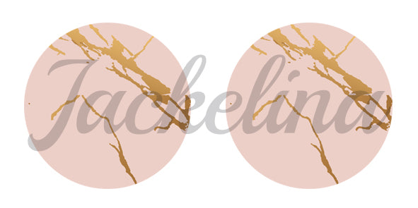 Ohrringe rosa golden marmoriert - Jackelina