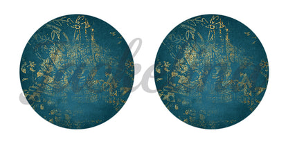 Ohrringe petrol golden marmoriert - Jackelina
