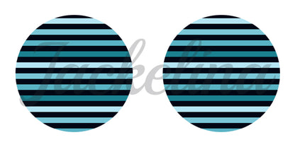 Ohrringe mit Streifen in schwarz und blau