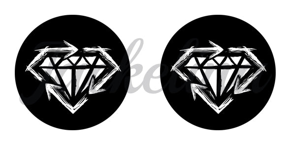 Ohrringe schwarz mit Diamant - Jackelina