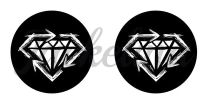 Ohrringe schwarz mit Diamant - Jackelina
