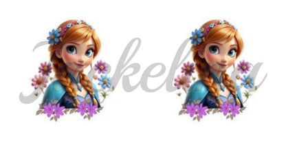 Ohrringe Prinzessin mit braunen Haaren - Jackelina