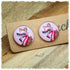 Ohrringe in 20 mm rosa mit Flamingo und Sonnenbrille