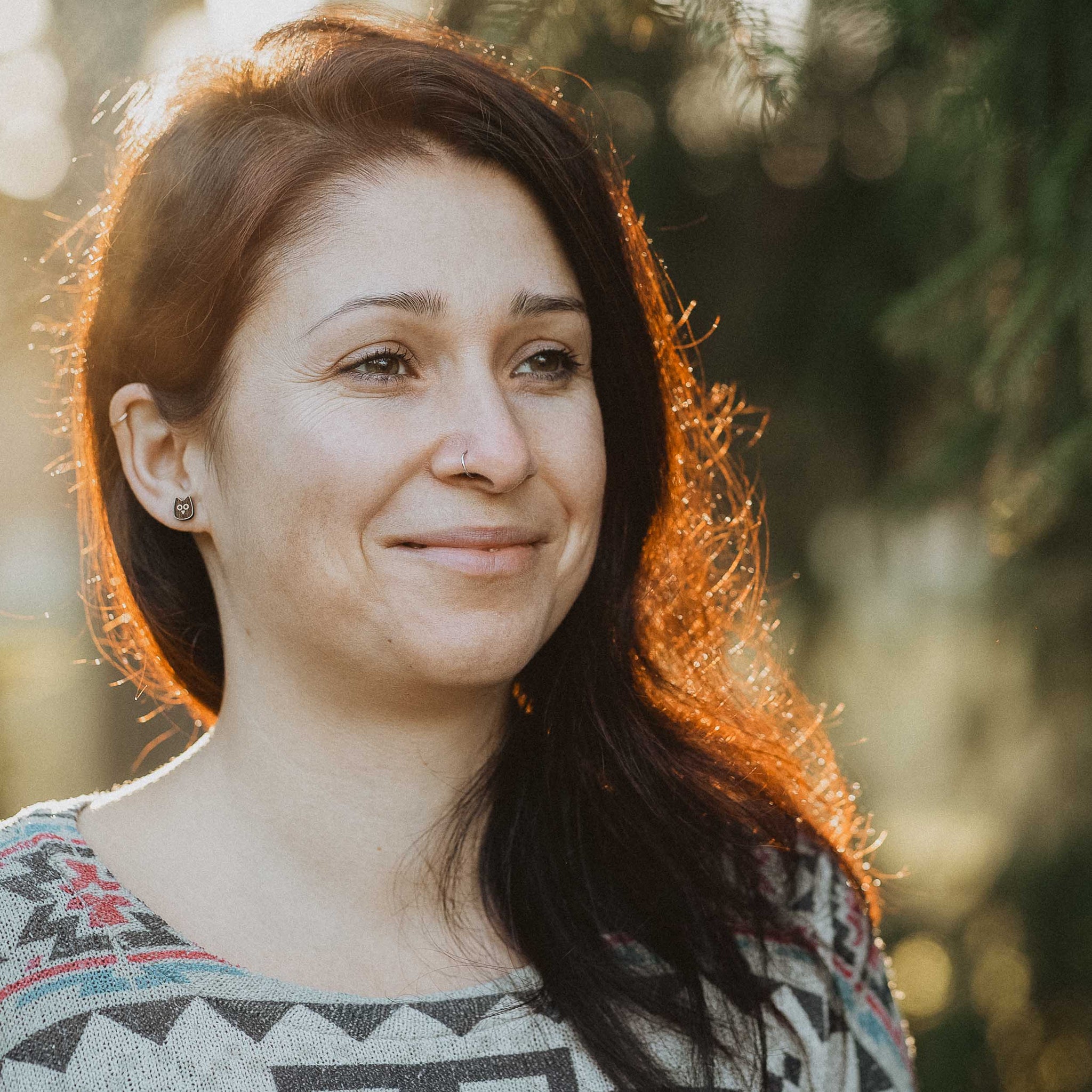 Ohrstecker aus Holz | Eule