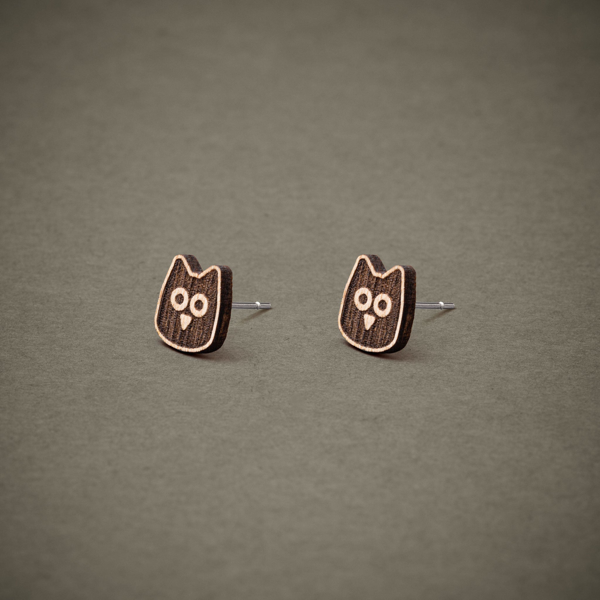 Ohrstecker aus Holz | Eule