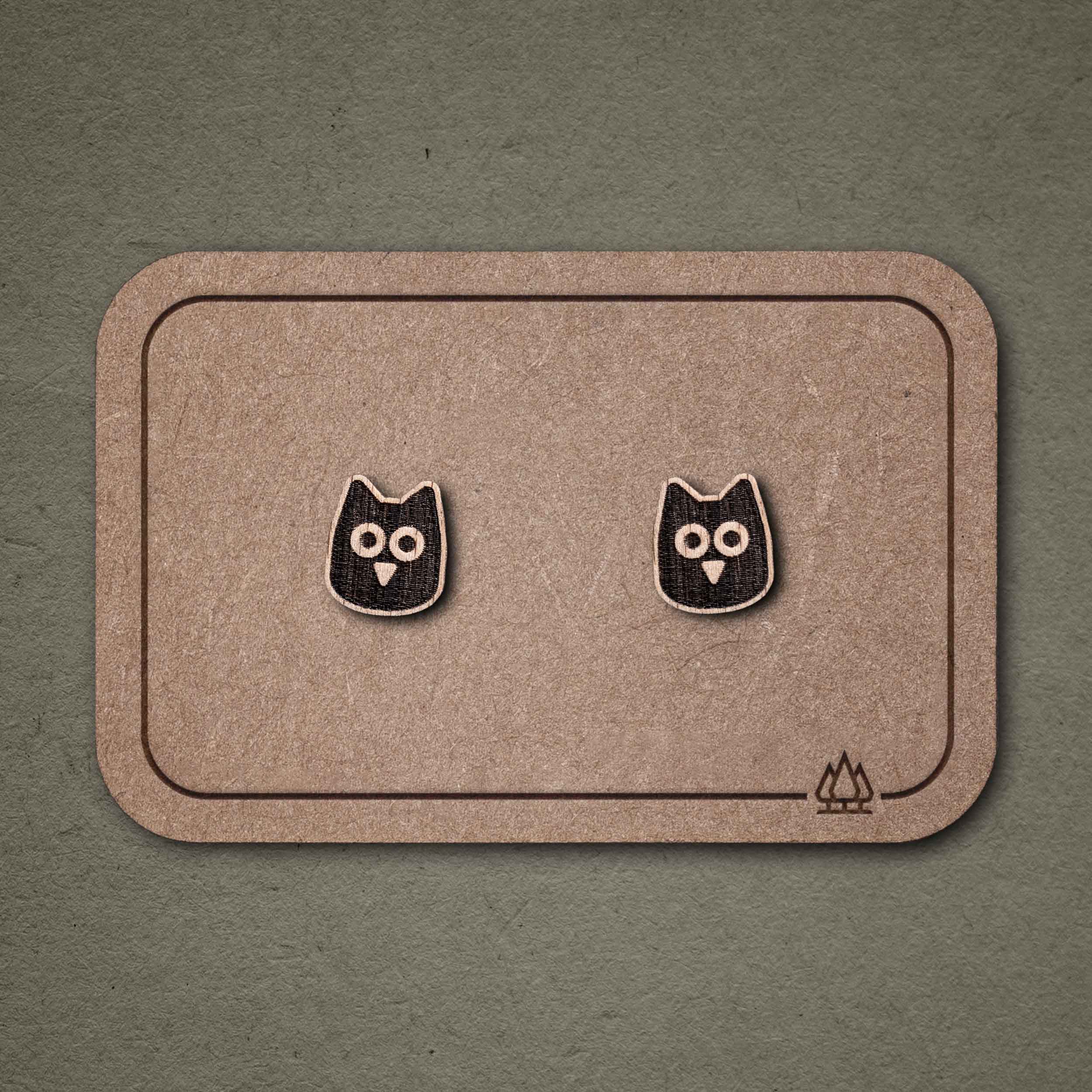 Ohrstecker aus Holz | Eule