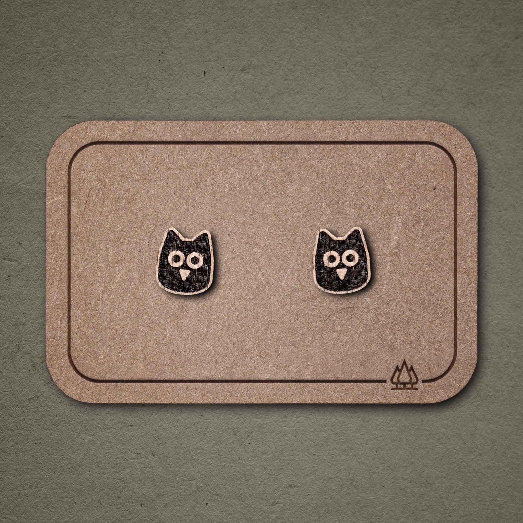 Ohrstecker aus Holz | Eule