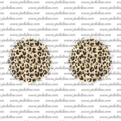 Ohrringe beige mit Leoprint