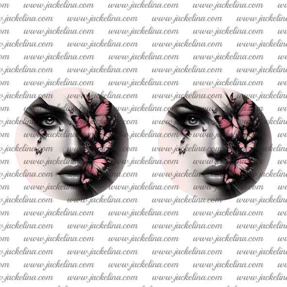 Ohrringe Mädchen mit rosa Schmetterlingen