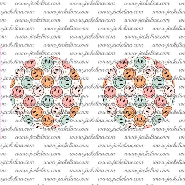 Ohrringe weiß mit Smileys