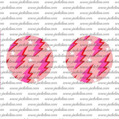 Ohrringe rosa mit pinken Blitzen