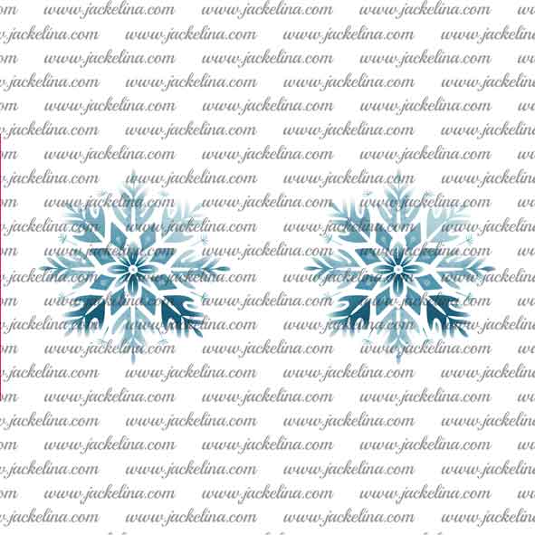 Ohrringe weiß mit blauer Schneeflocke