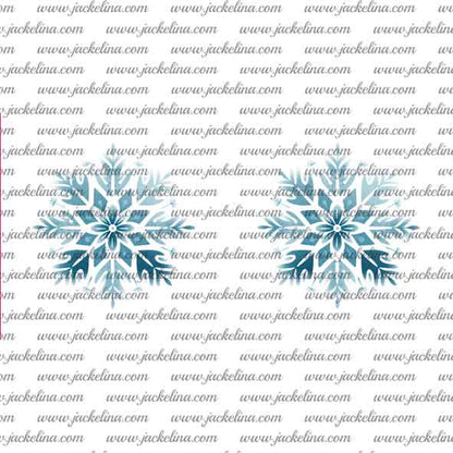 Ohrringe weiß mit blauer Schneeflocke