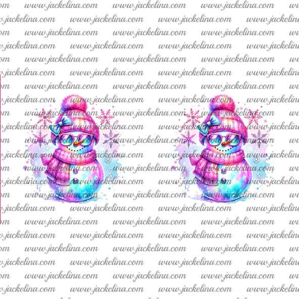 Ohrringe Schneemann mit pinker Mütze und Sonnenbrille