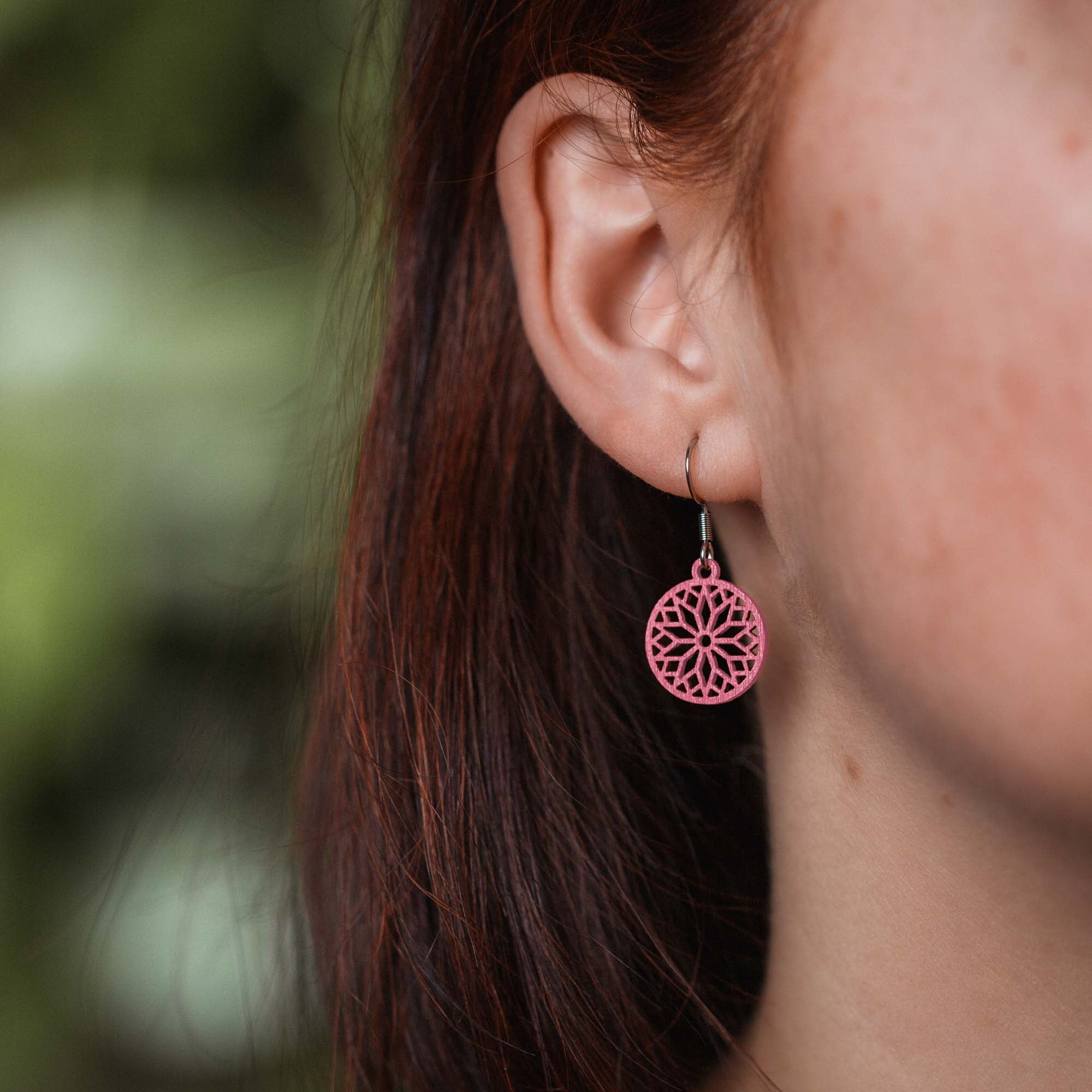 Ohrringe / Ohrhänger aus Holz | Sunwheel