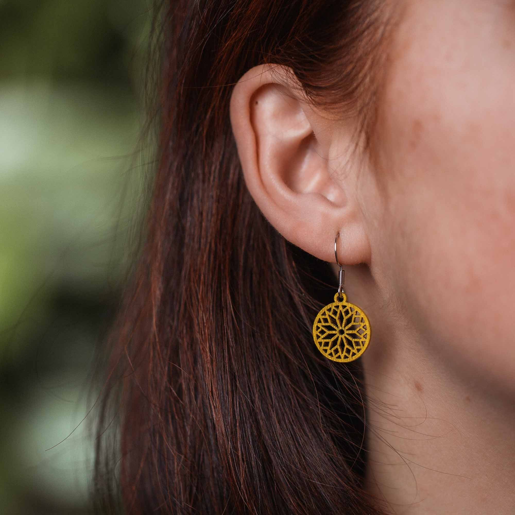 Ohrringe / Ohrhänger aus Holz | Sunwheel