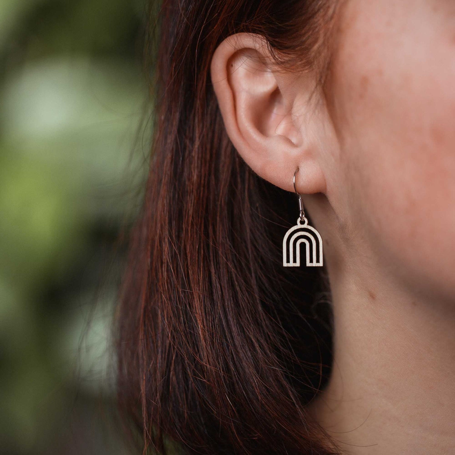 Ohrringe / Ohrhänger aus Holz | Rainbow