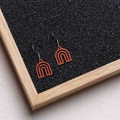 Ohrringe / Ohrhänger aus Holz | Rainbow