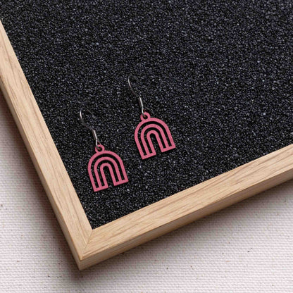 Ohrringe / Ohrhänger aus Holz | Rainbow