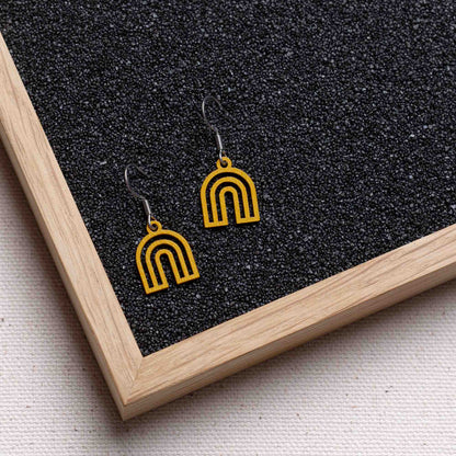 Ohrringe / Ohrhänger aus Holz | Rainbow